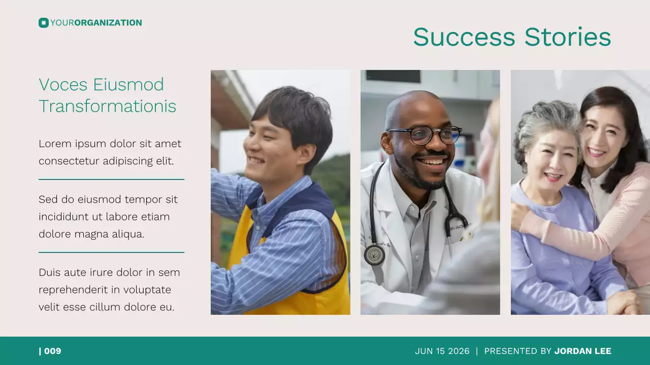 Clean Professional Non-profit Impact Report for Your Project or Organization Presentation