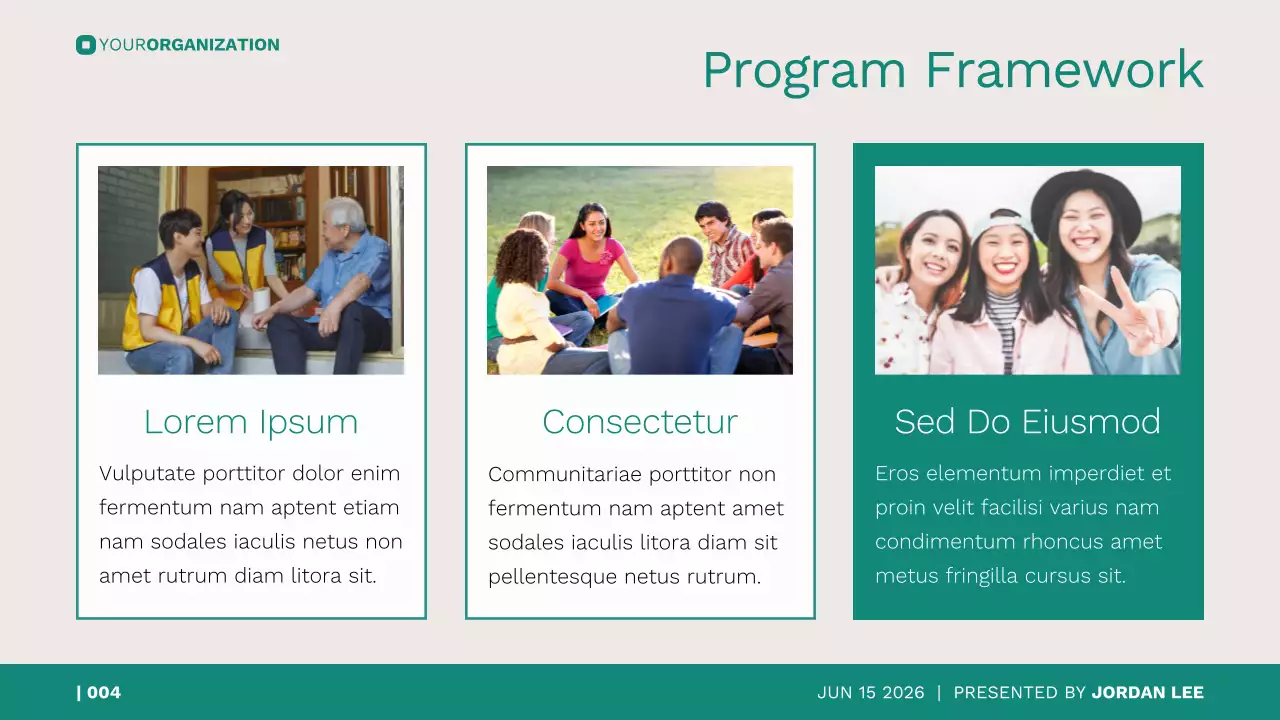 Clean Professional Non-profit Impact Report for Your Project or Organization Presentation