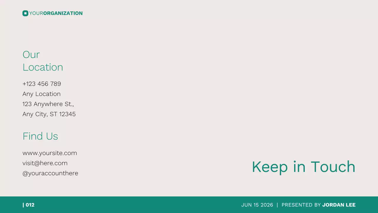 Clean Professional Non-profit Impact Report for Your Project or Organization Presentation