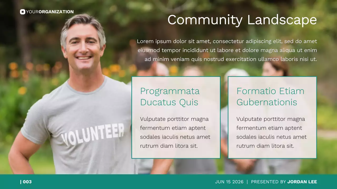 Clean Professional Non-profit Impact Report for Your Project or Organization Presentation