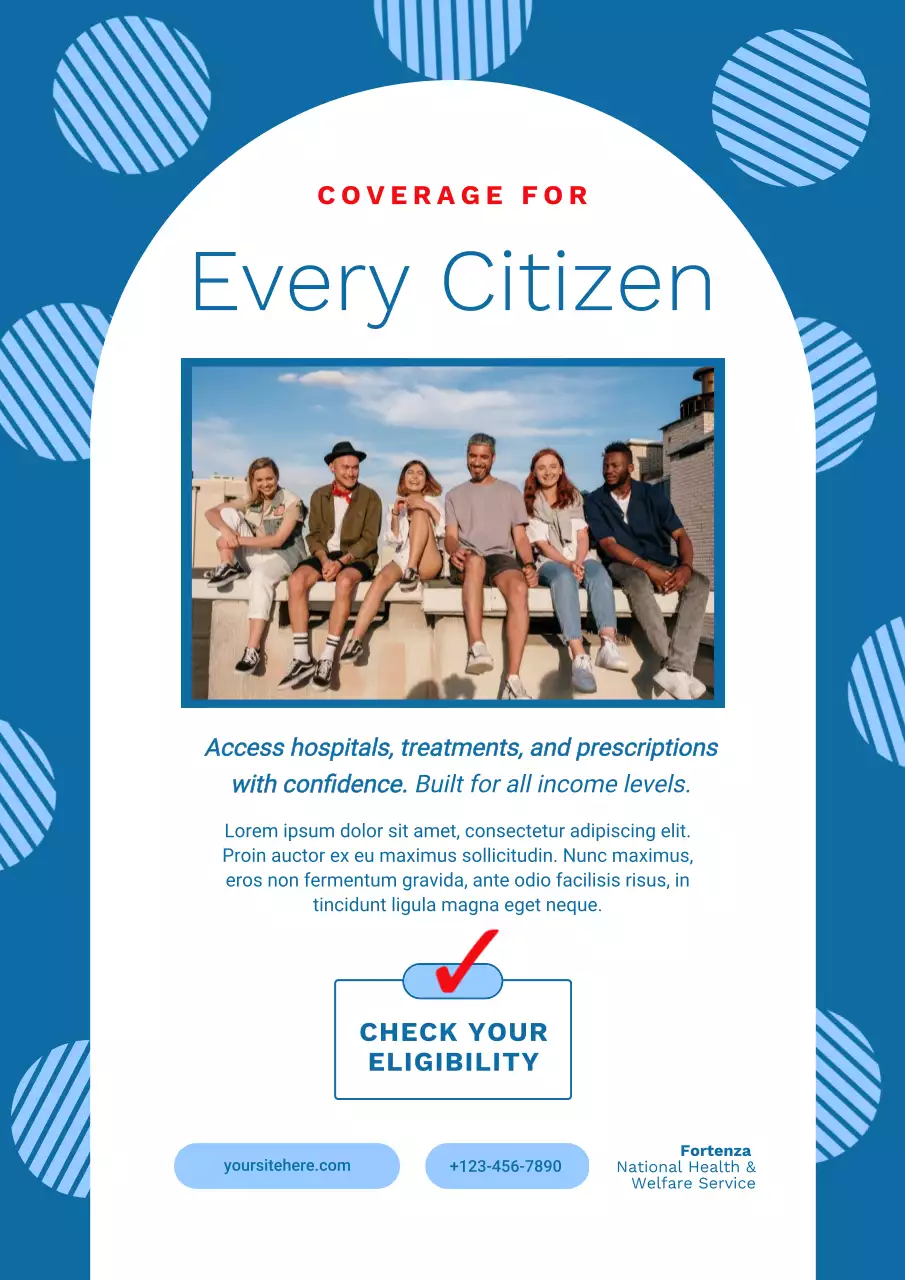 Blue Modern Healthcare Promotion Poster