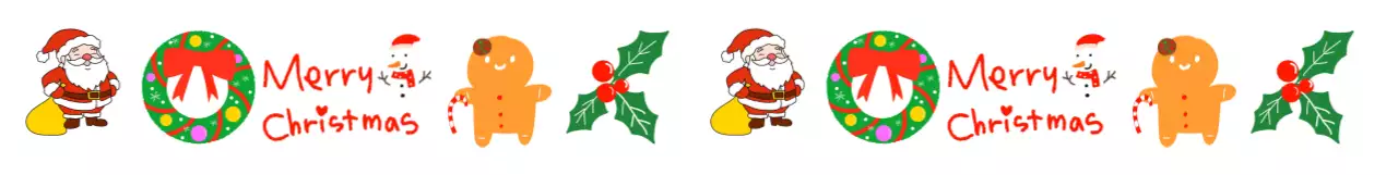 빨강 아기자기한 크리스마스 장식