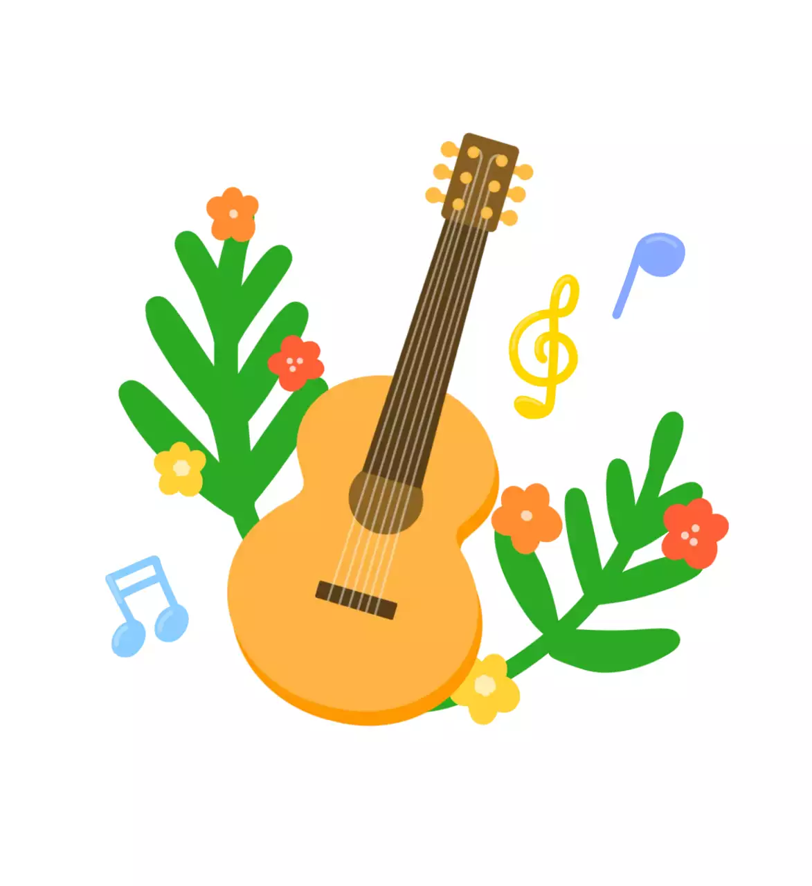 주황 빈티지 음악 포스터