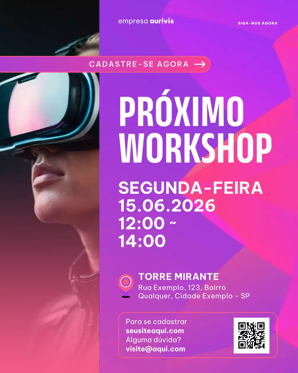 Anúncio do Workshop de Tecnologia Moderna