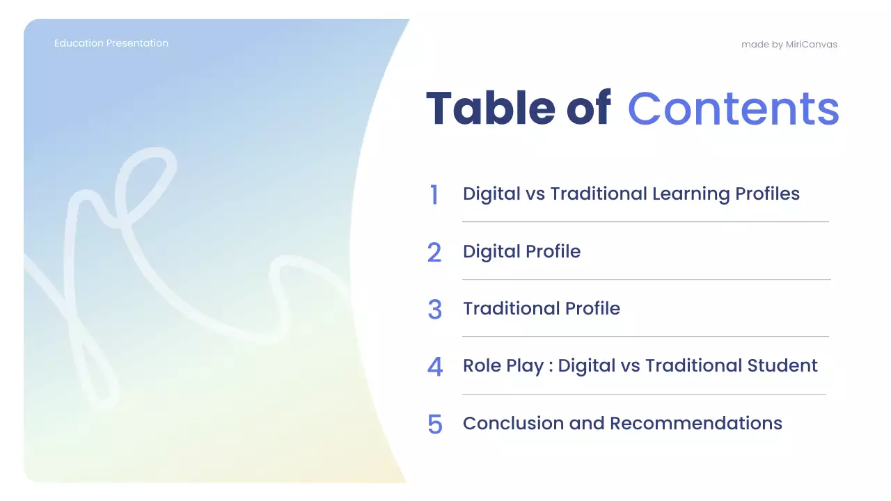 Blue Professional Comparing Traditional and Modern Learning Methods Presentation