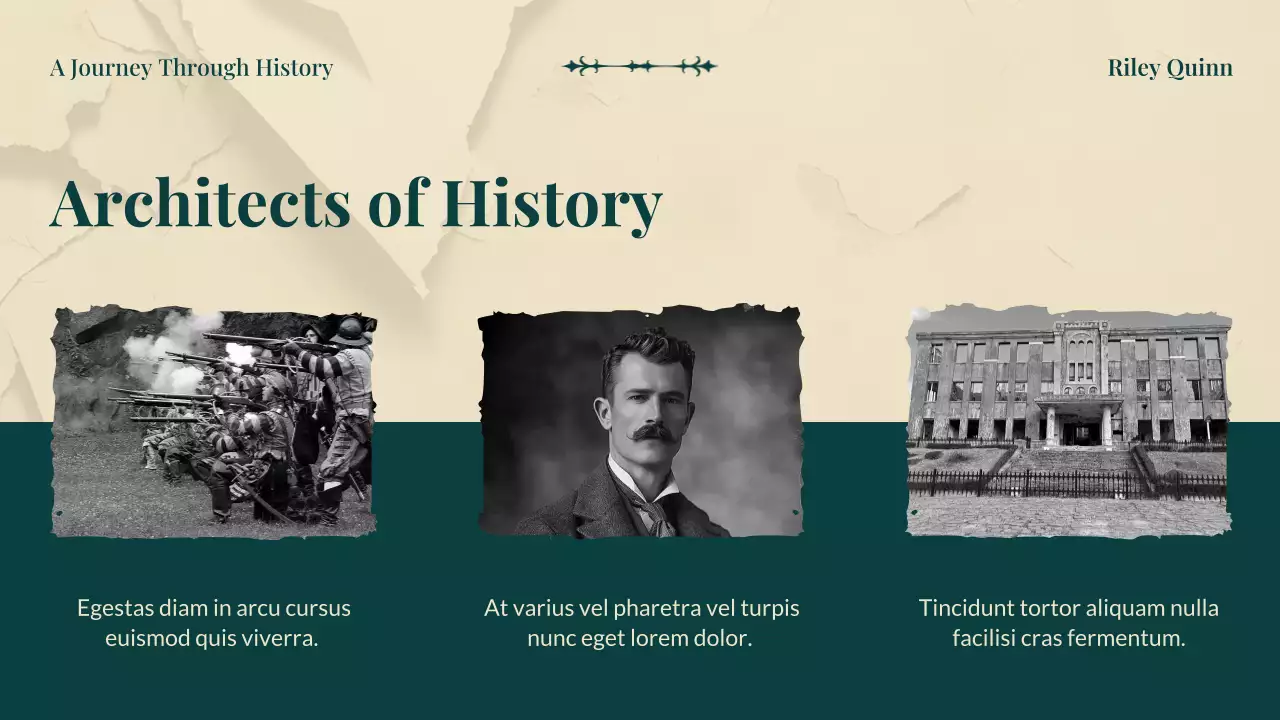 Green and Cream Classic Vintage History Project Presentation