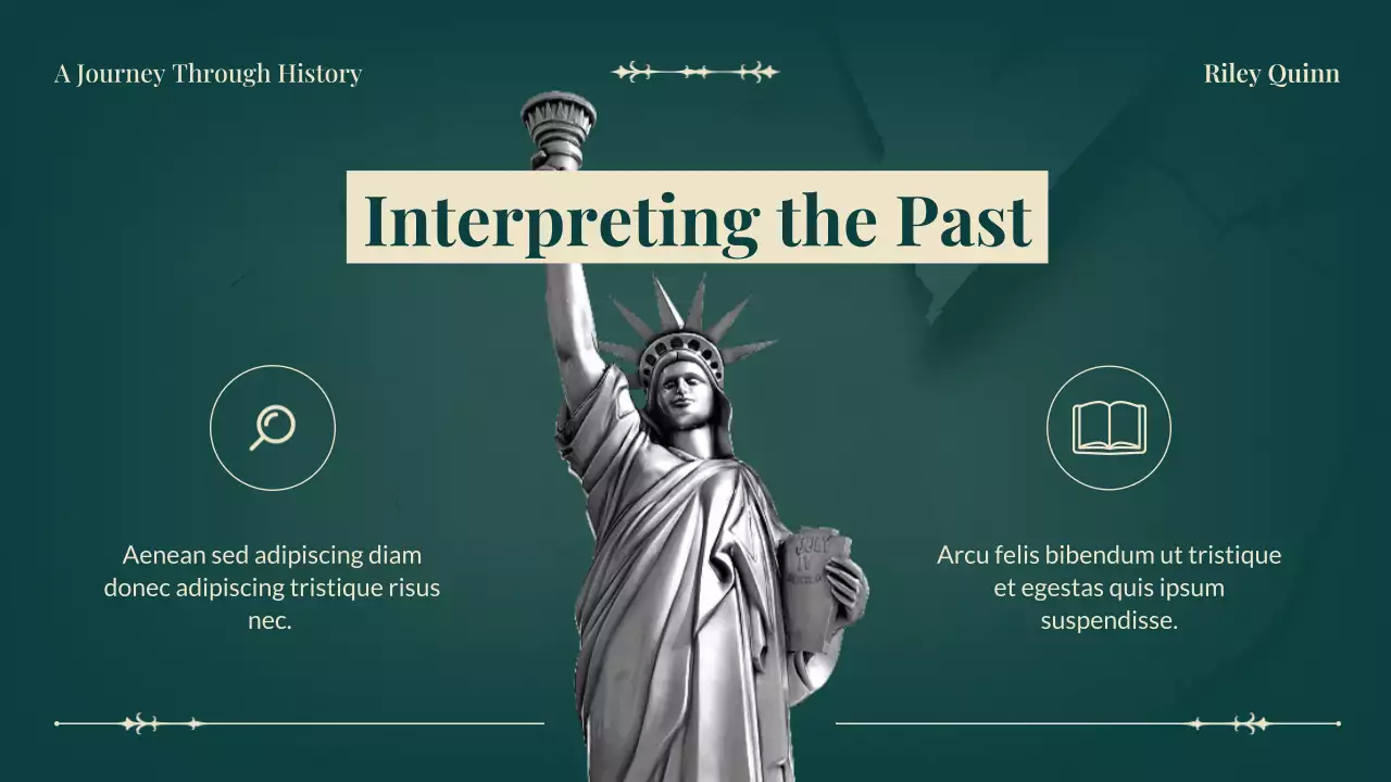 Green and Cream Classic Vintage History Project Presentation