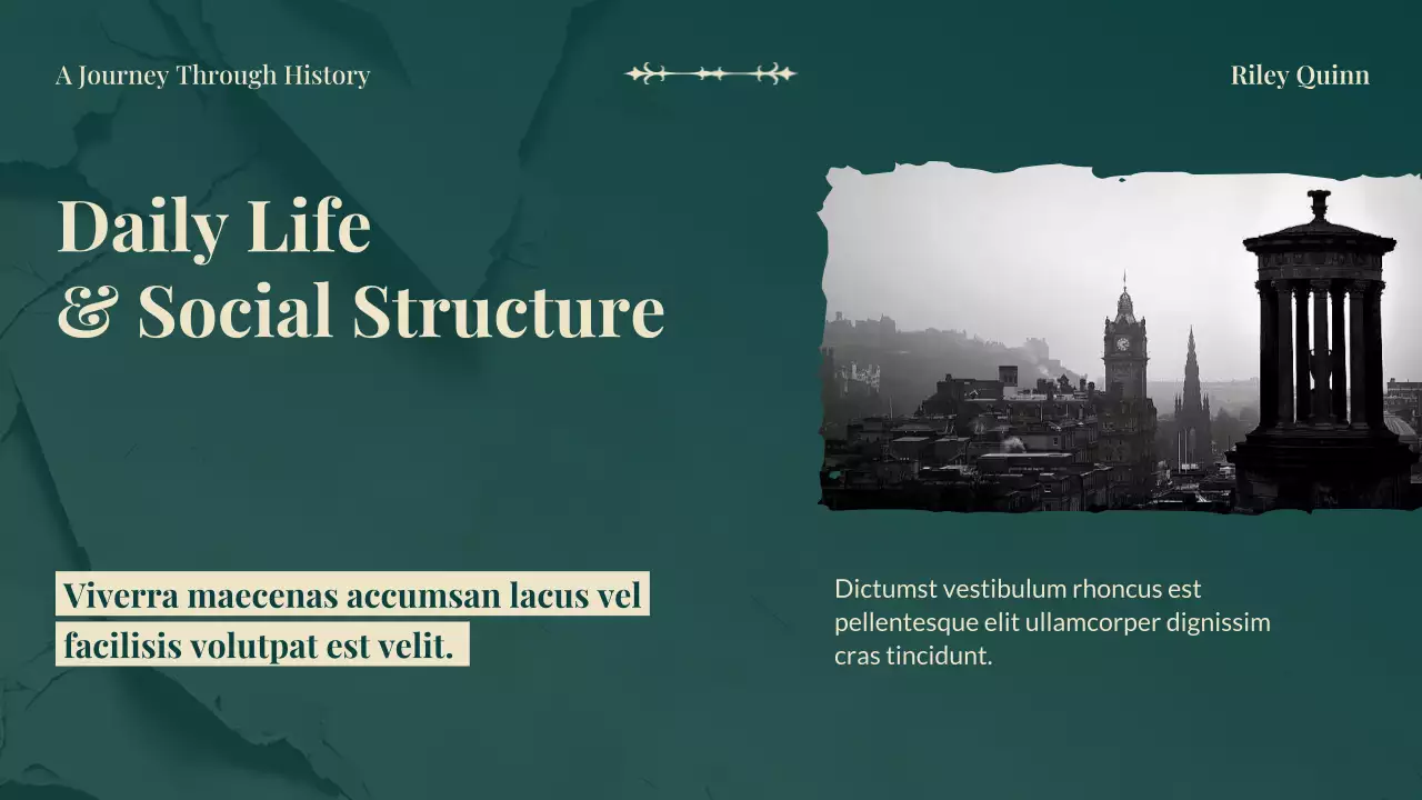 Green and Cream Classic Vintage History Project Presentation