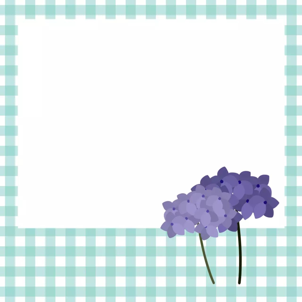 민트 심플 꽃 메모지