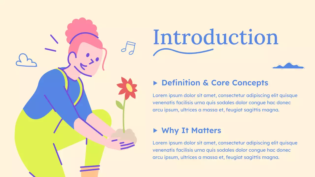 Purple Illustrated Wellness Mental Health Presentation