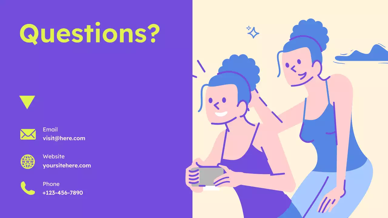 Purple Illustrated Wellness Mental Health Presentation