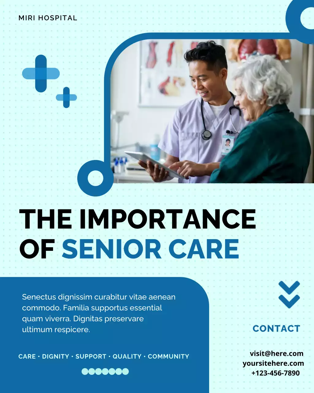 Blue Modern Healthcare Promotion Instagram Post