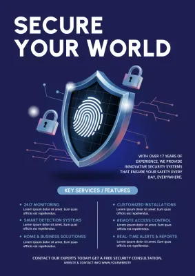 Navy Modern Security Promotion Poster