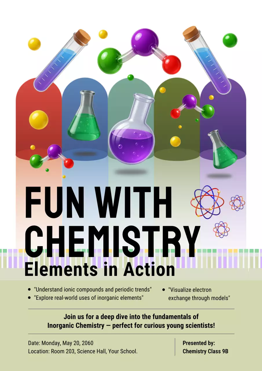 Rainbow Modern Chemistry Event Poster