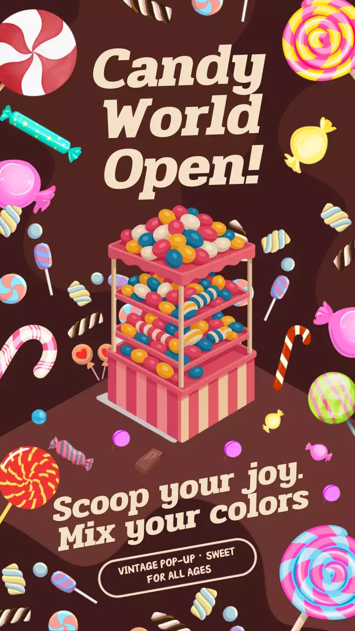 Brown Vintage Candy Advertisement Instagram Story