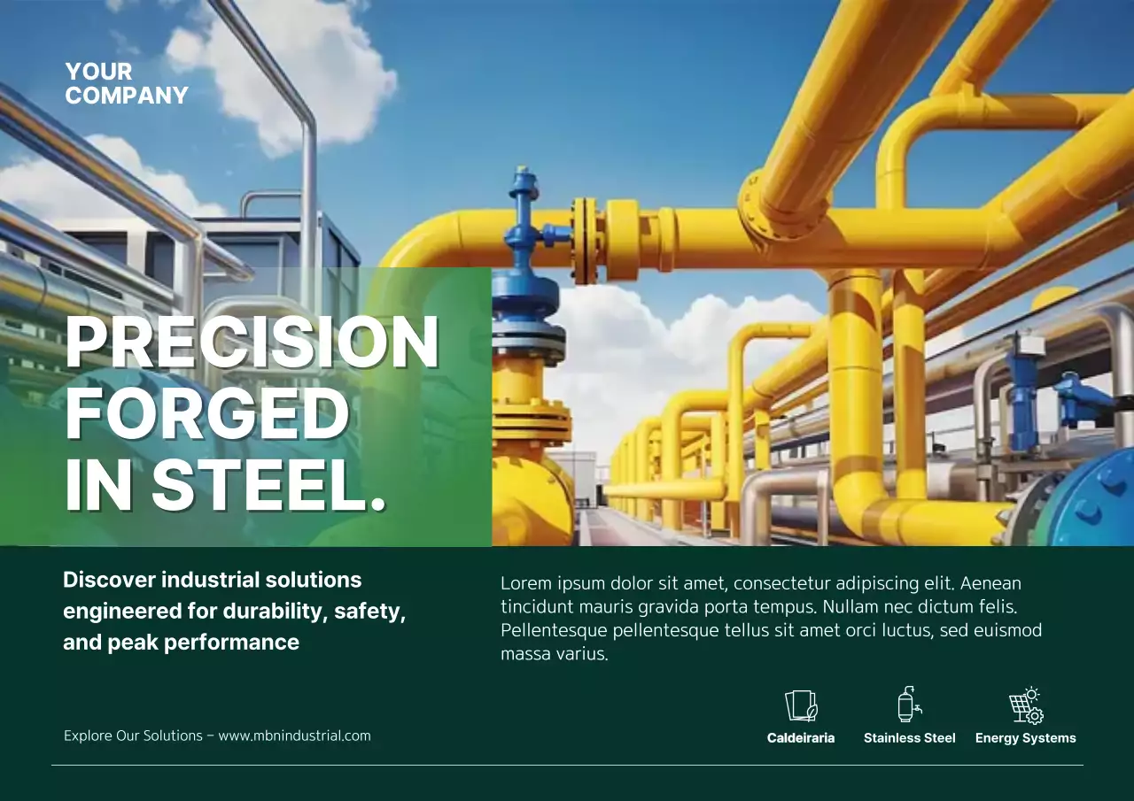 Blue Industrial Engineering Advertisement Poster