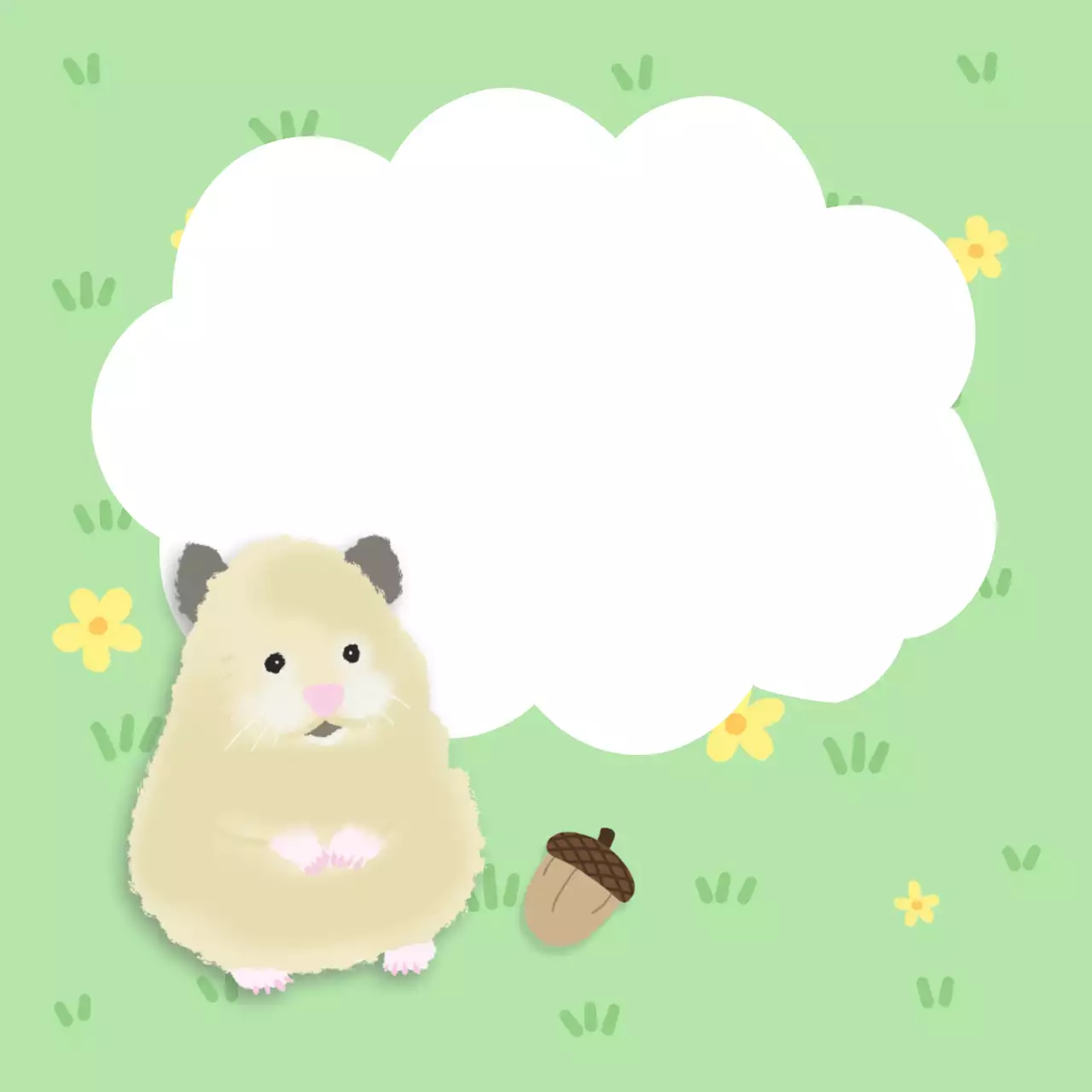 연두 아기자기한 동물 메모지