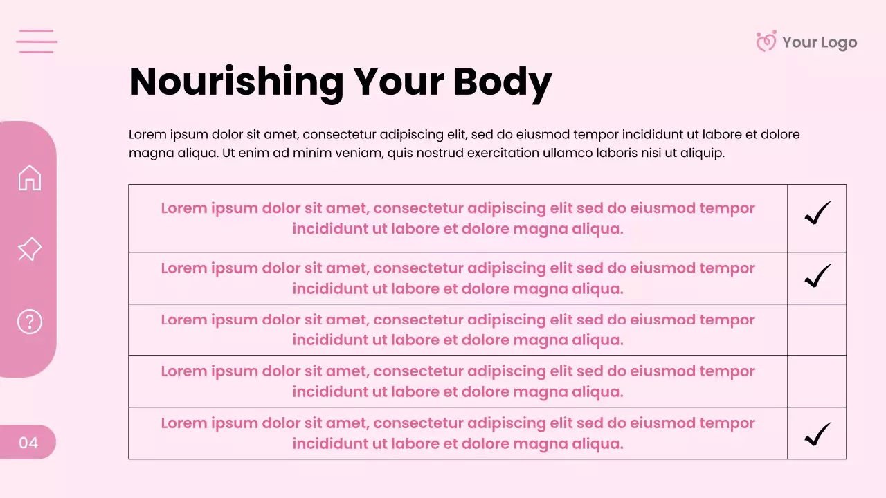 Pink Modern Women's Health Presentation