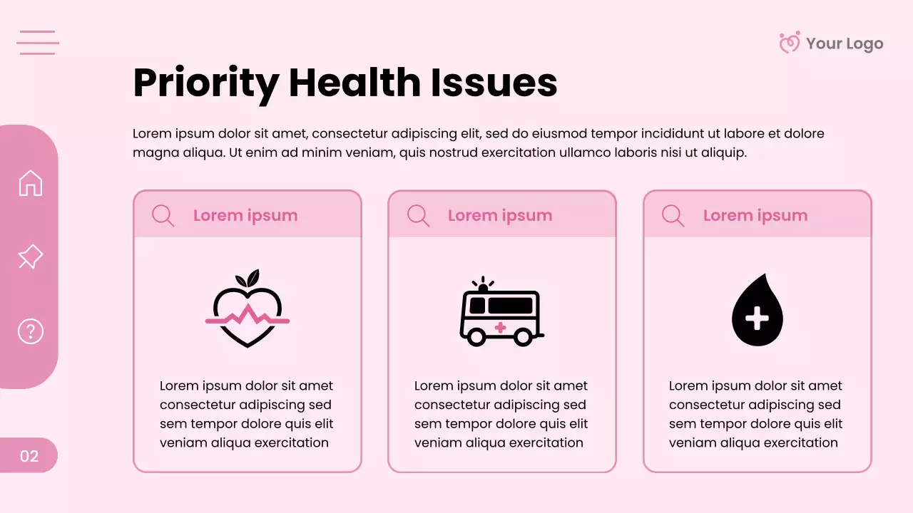 Pink Modern Women's Health Presentation