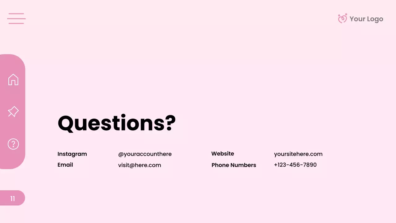 Pink Modern Women's Health Presentation