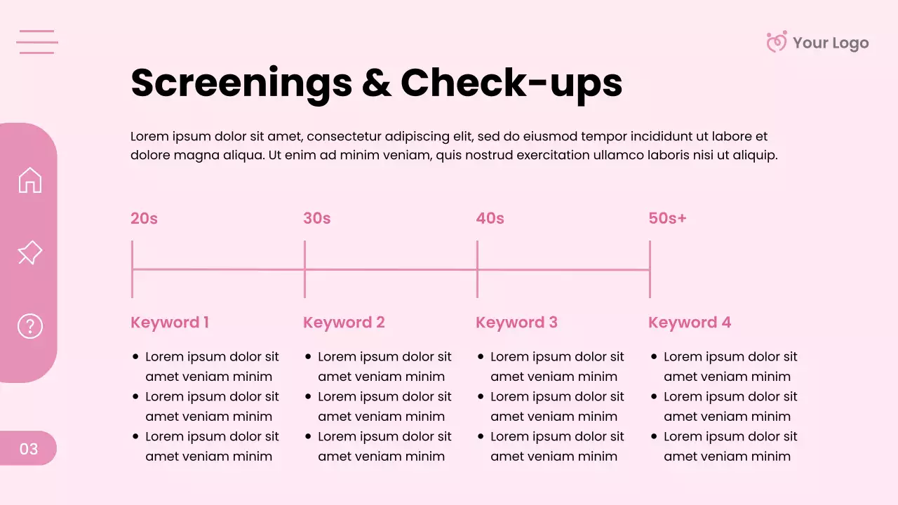 Pink Modern Women's Health Presentation