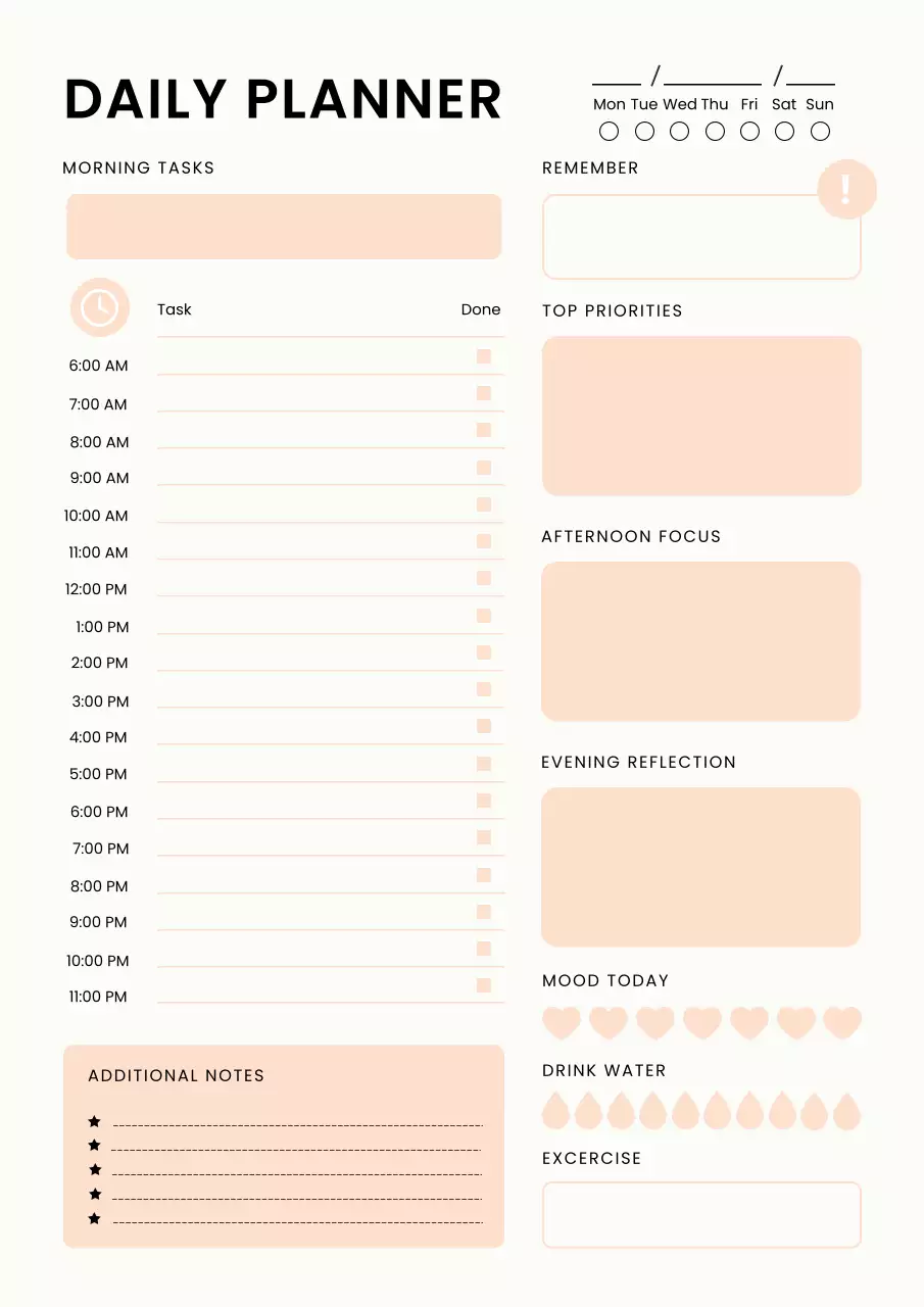 Daily Planner Web Poster Portrait Poster