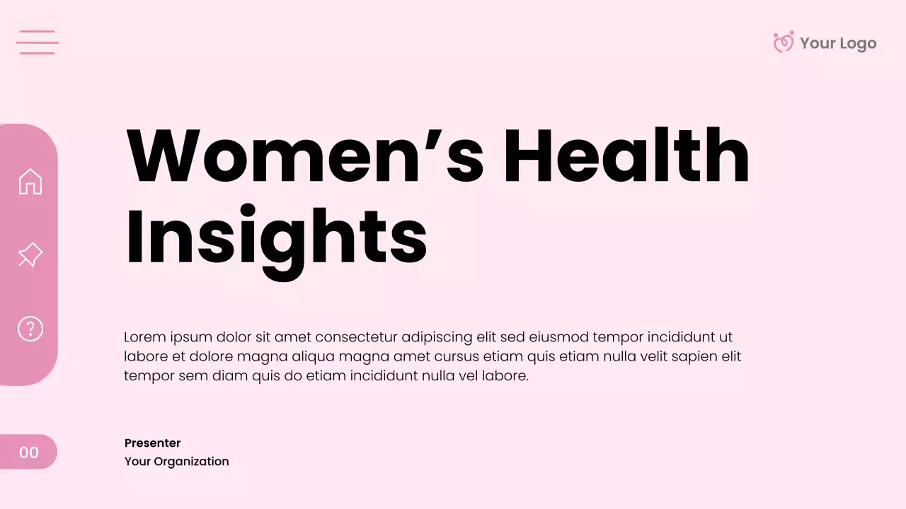 Pink Modern Women's Health Presentation