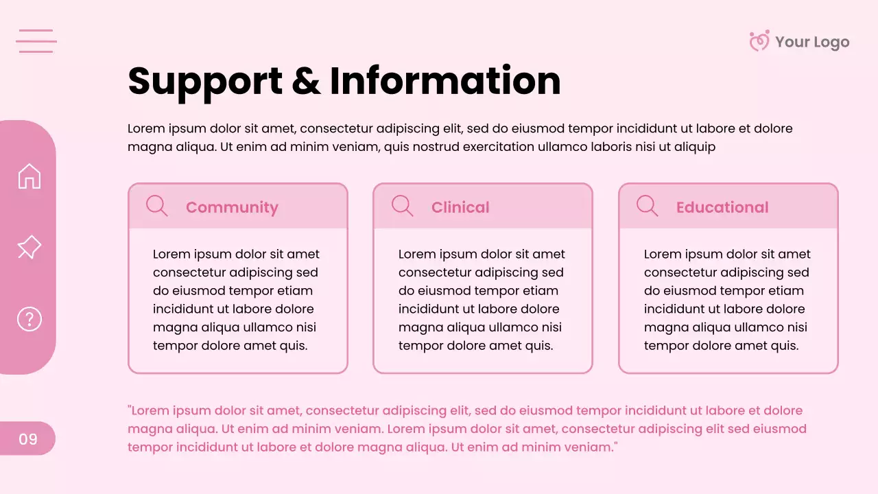 Pink Modern Women's Health Presentation
