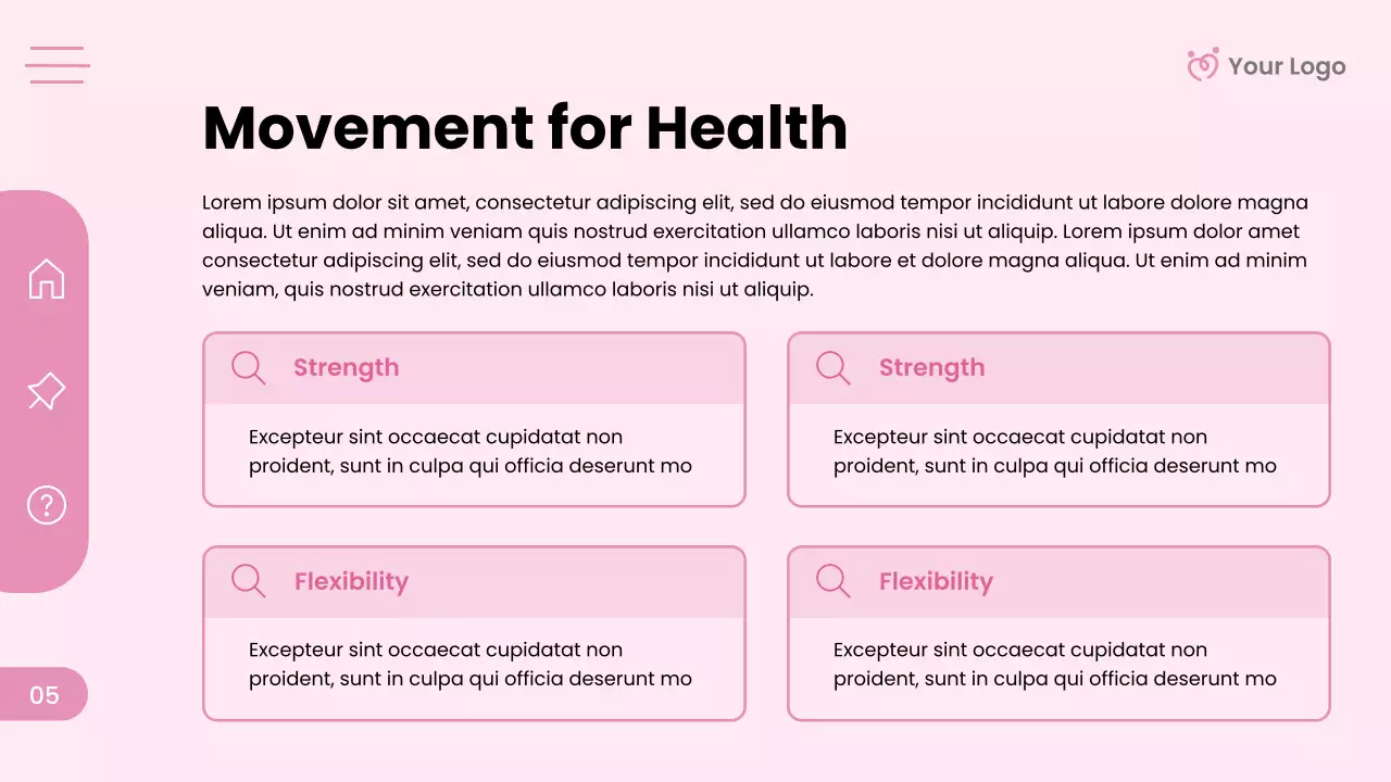 Pink Modern Women's Health Presentation