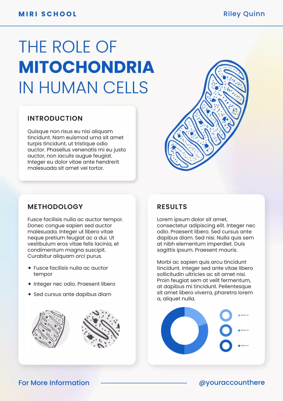 Blue Modern Biology Report Poster
