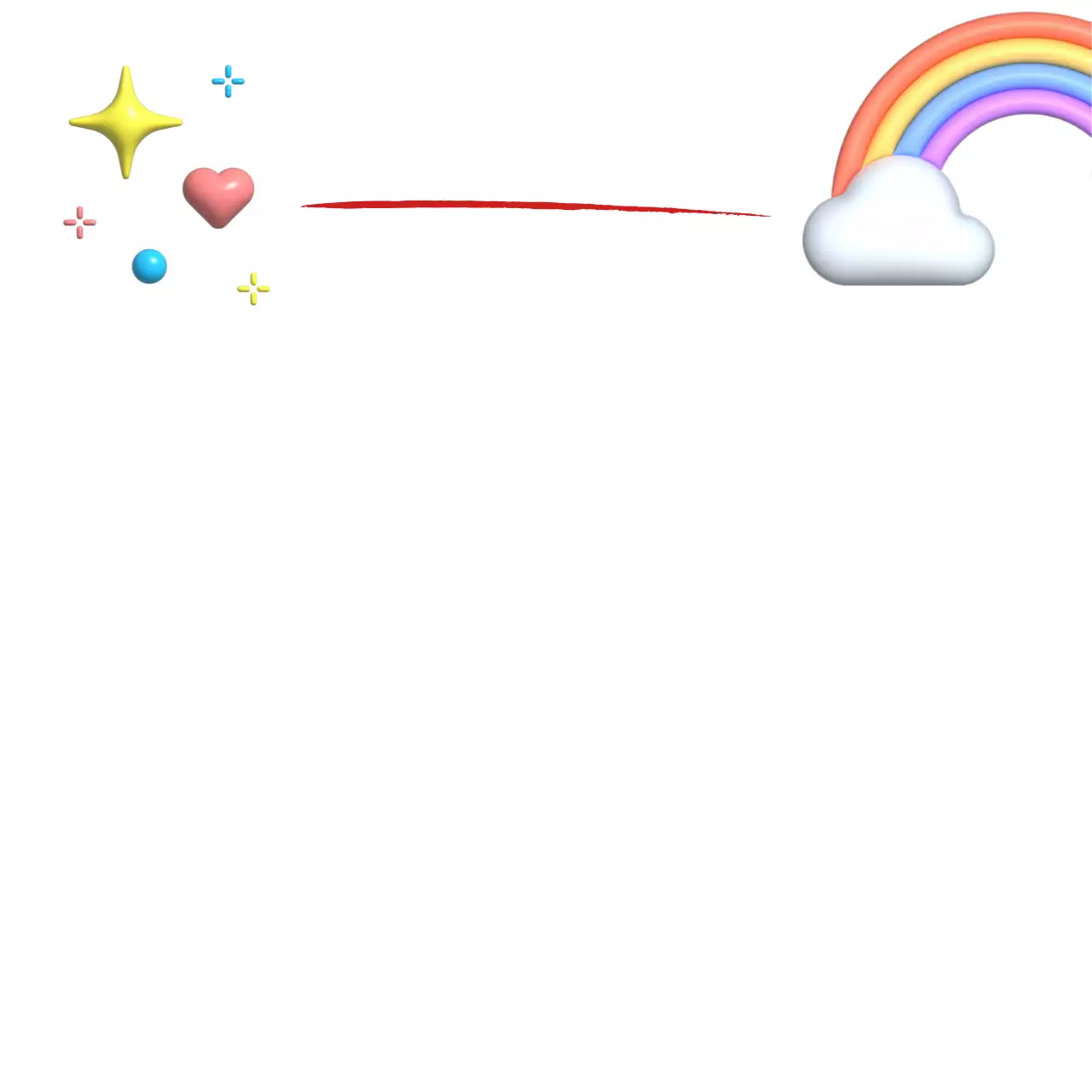 무지개 팝 아이콘 스티커