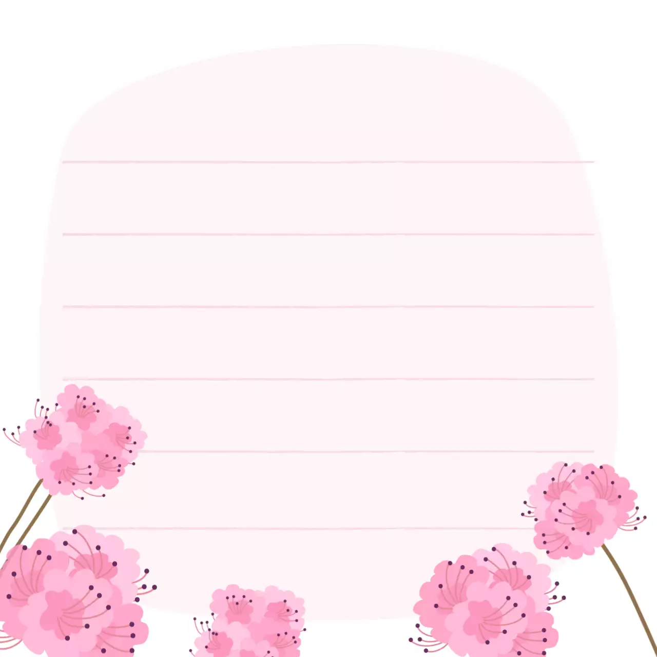 핑크 심플 메모지