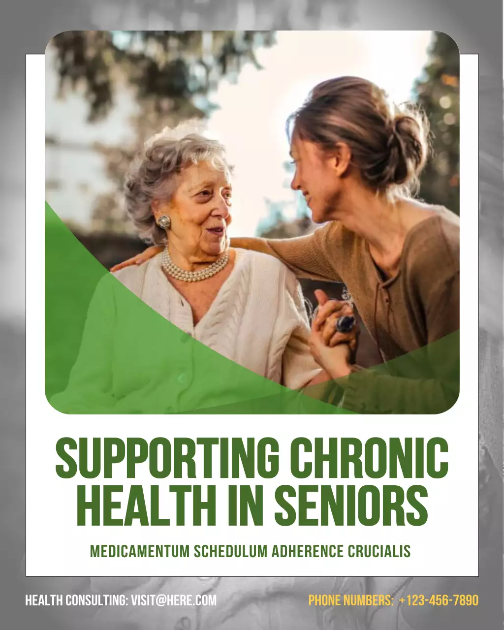 Green Trendy Senior Care Instagram Post