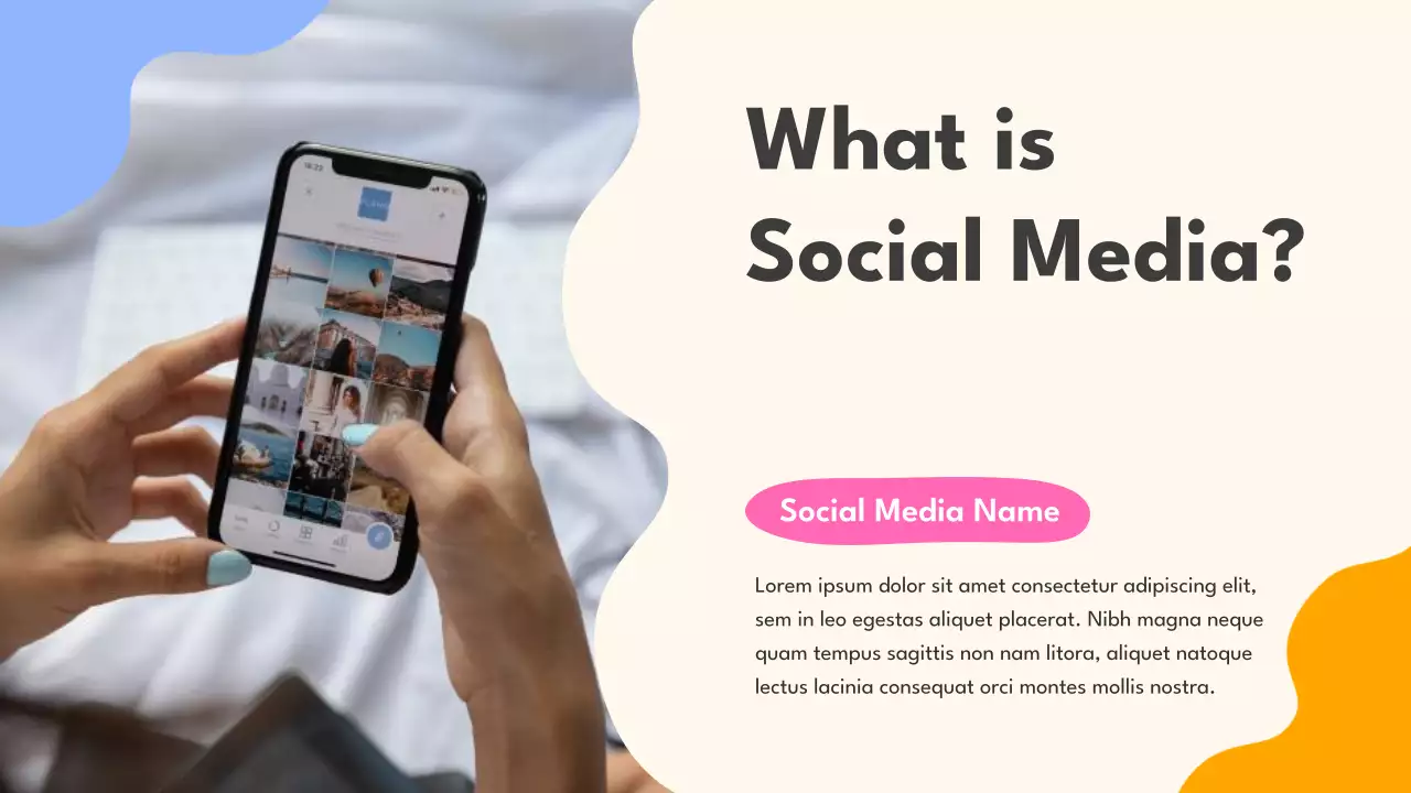 Pink Beige Creative All About Social Media Lecture Presentation