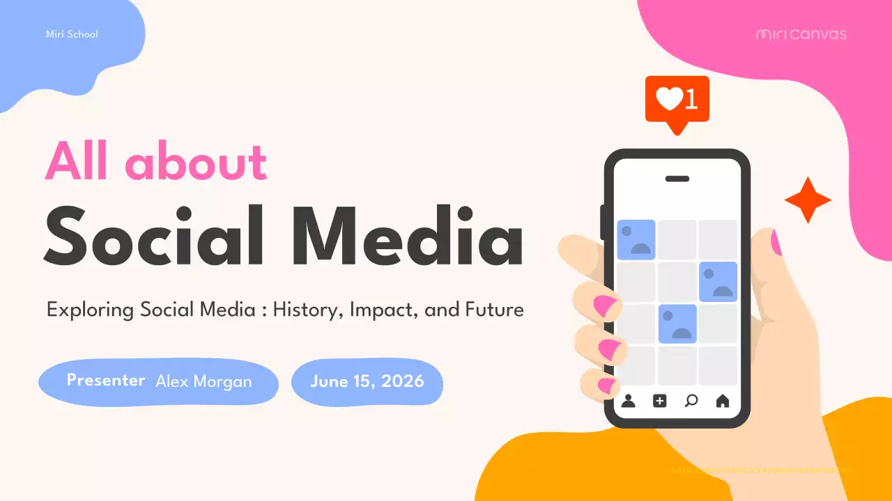 Pink Beige Creative All About Social Media Lecture Presentation