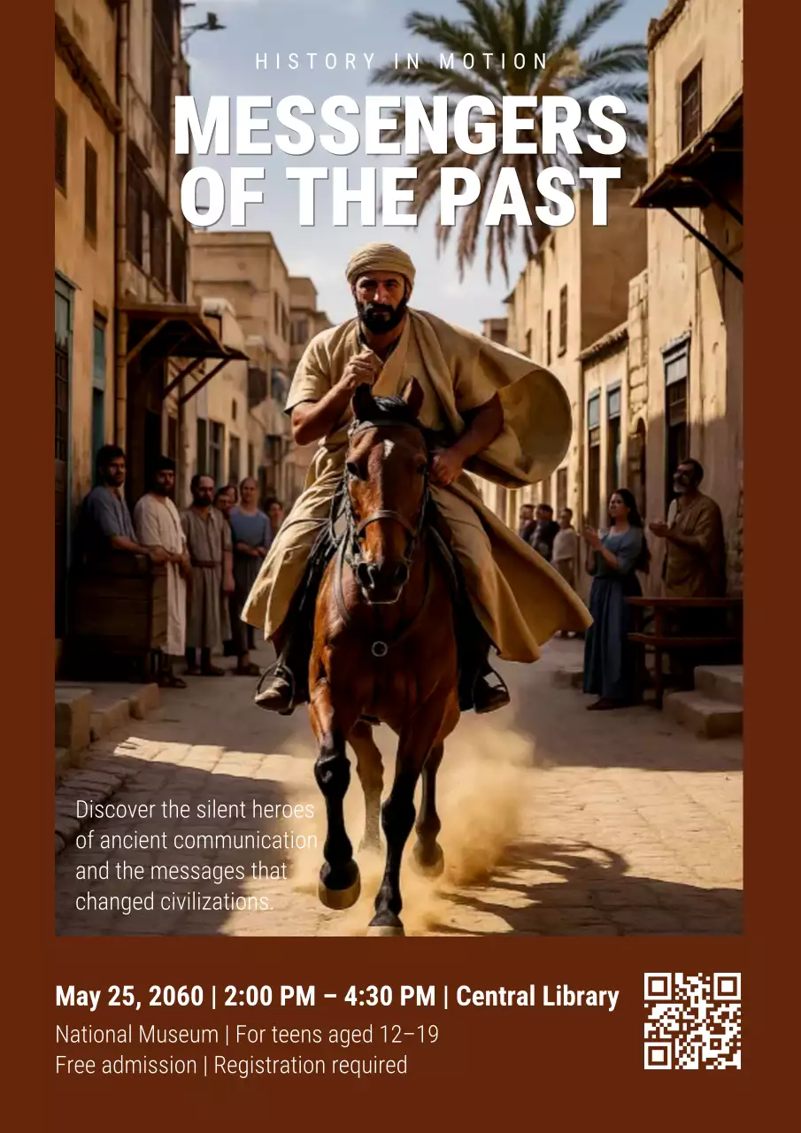 Brown Vintage History Event Poster