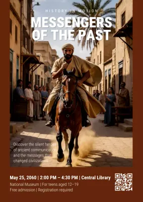 Brown Vintage History Event Poster