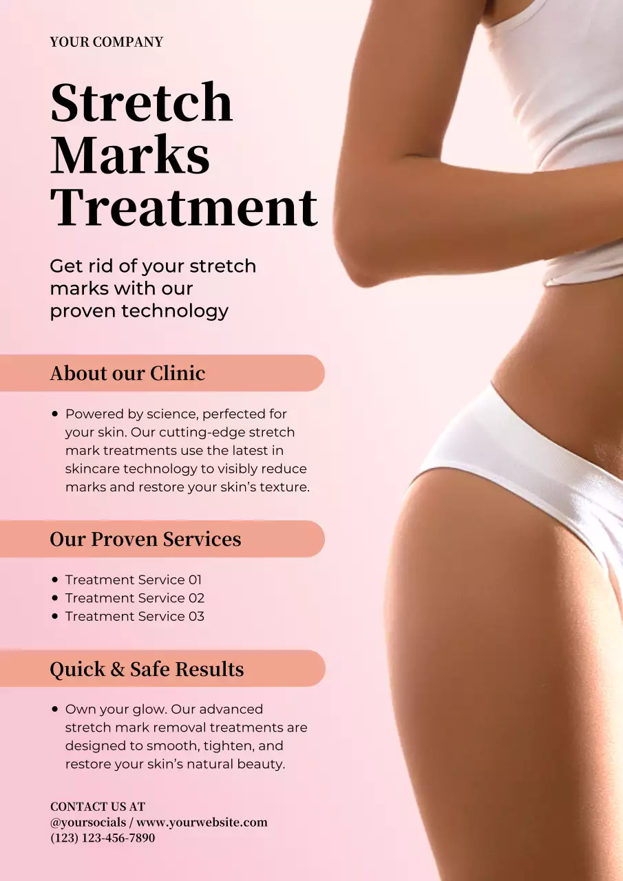 Pink Modern Skincare Promotion Poster