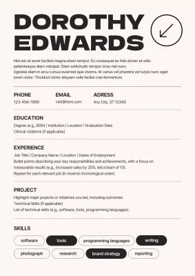 Beige Modern Resume Template