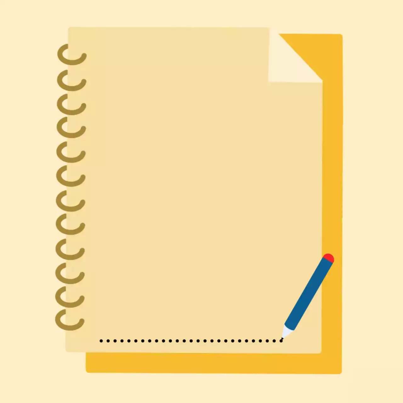 노랑 심플 메모지 문구