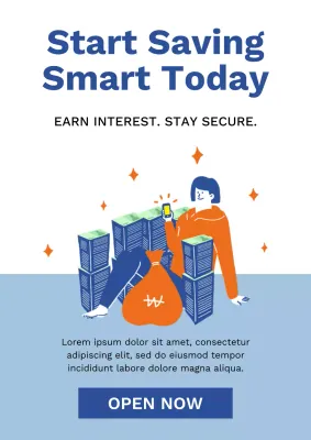 Blue Modern Finance Promotion Poster