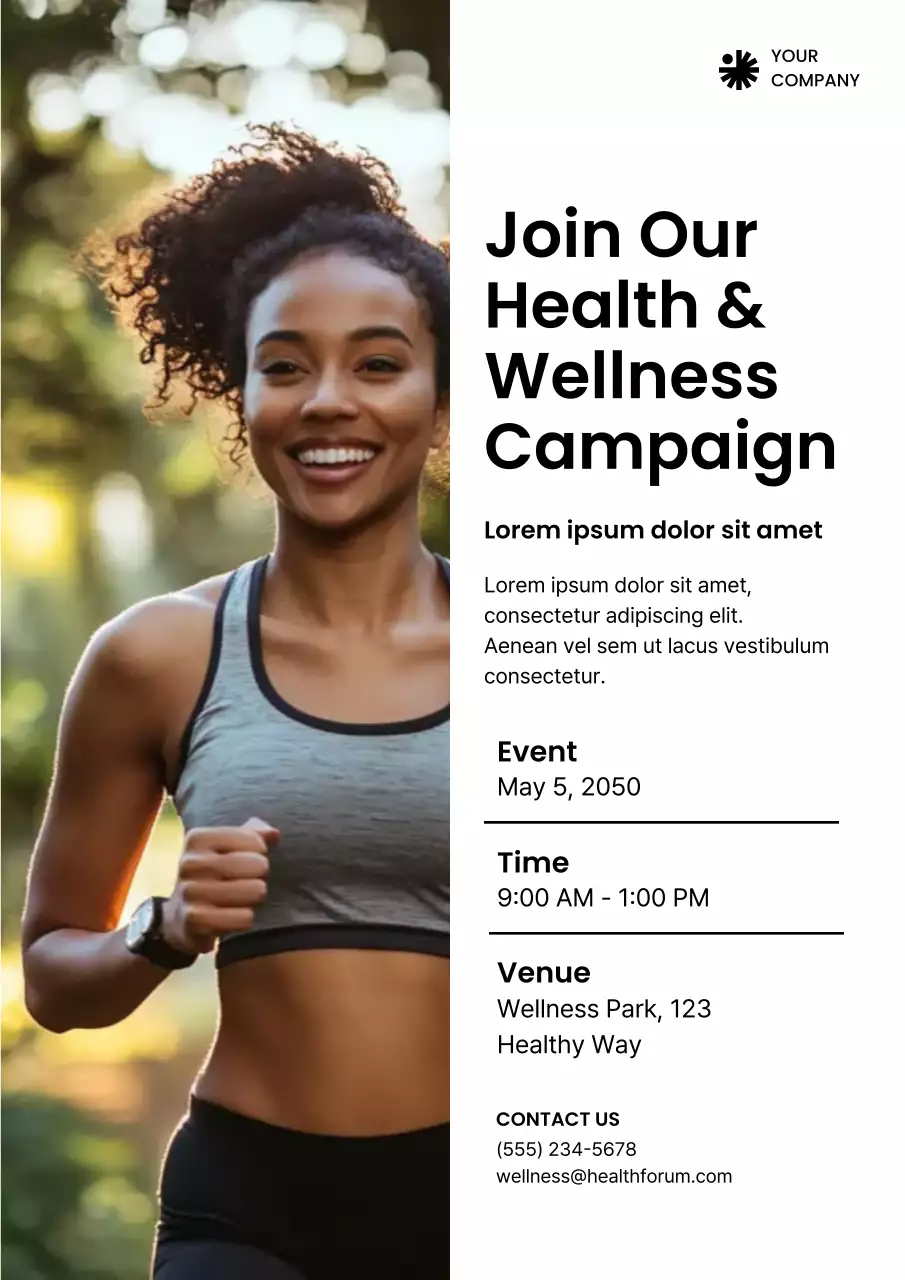 Green Modern Wellness Event Poster