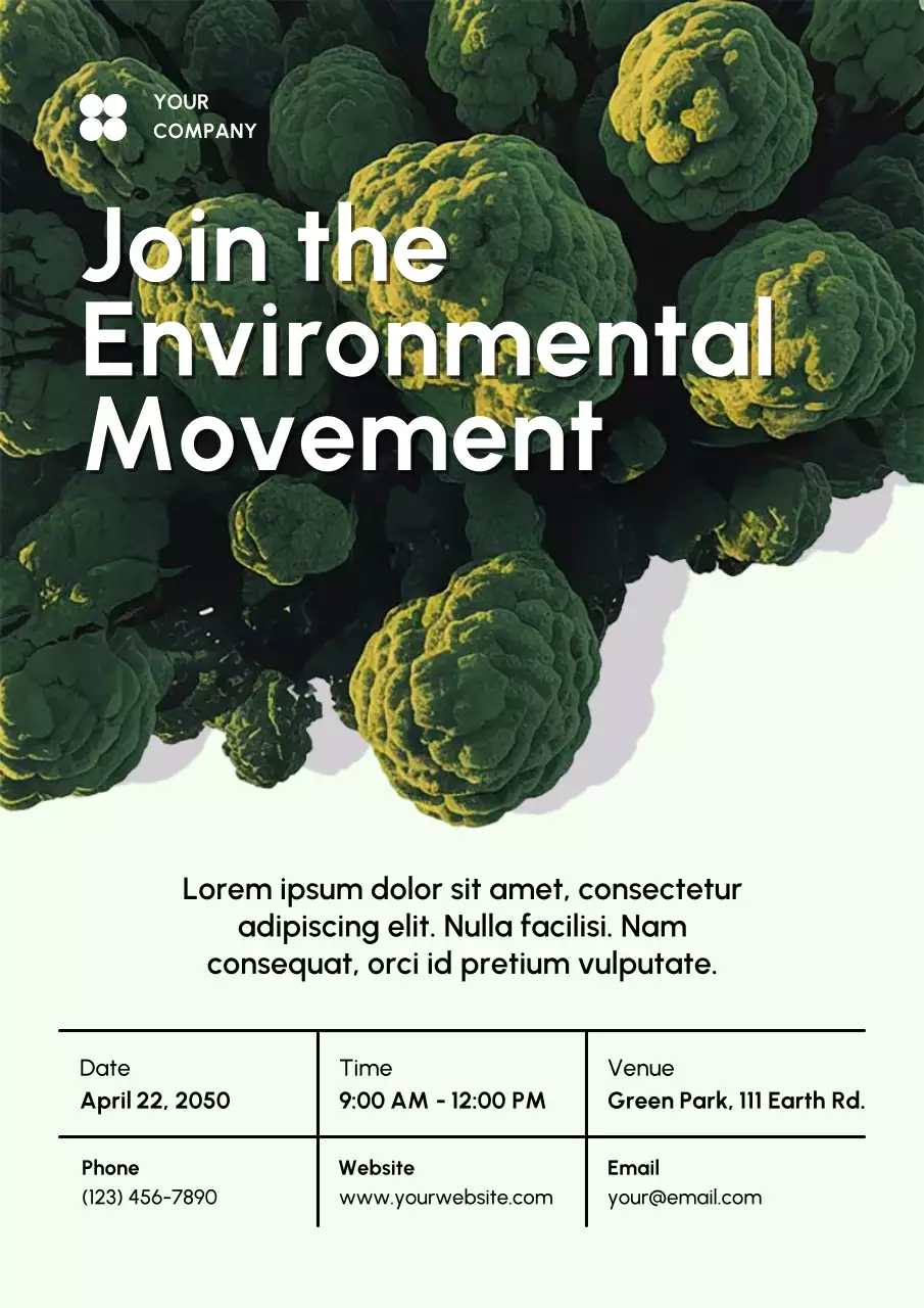 Green Modern Environmental Event Promotion Poster
