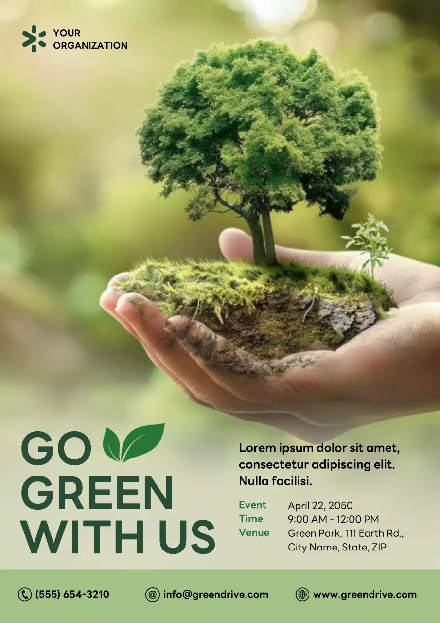 Green Modern Environmental Event Poster