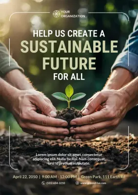 Green Modern Sustainability Event Poster