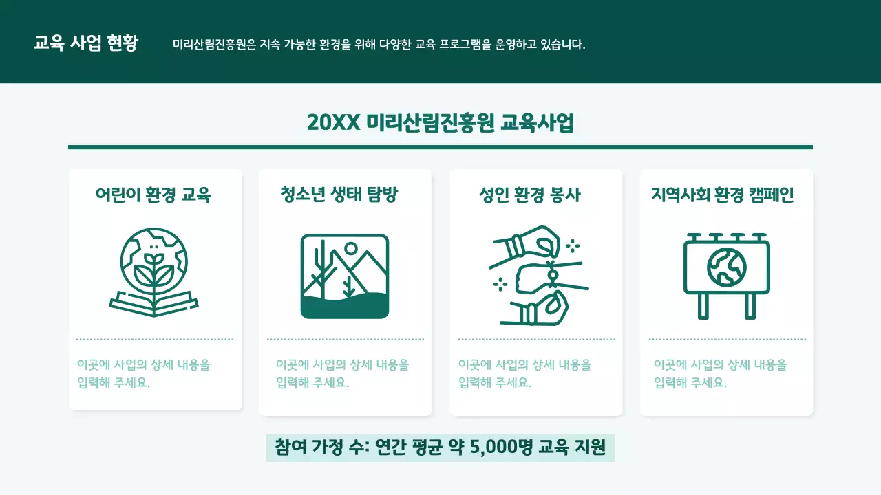 초록 깔끔 환경 교육 자료