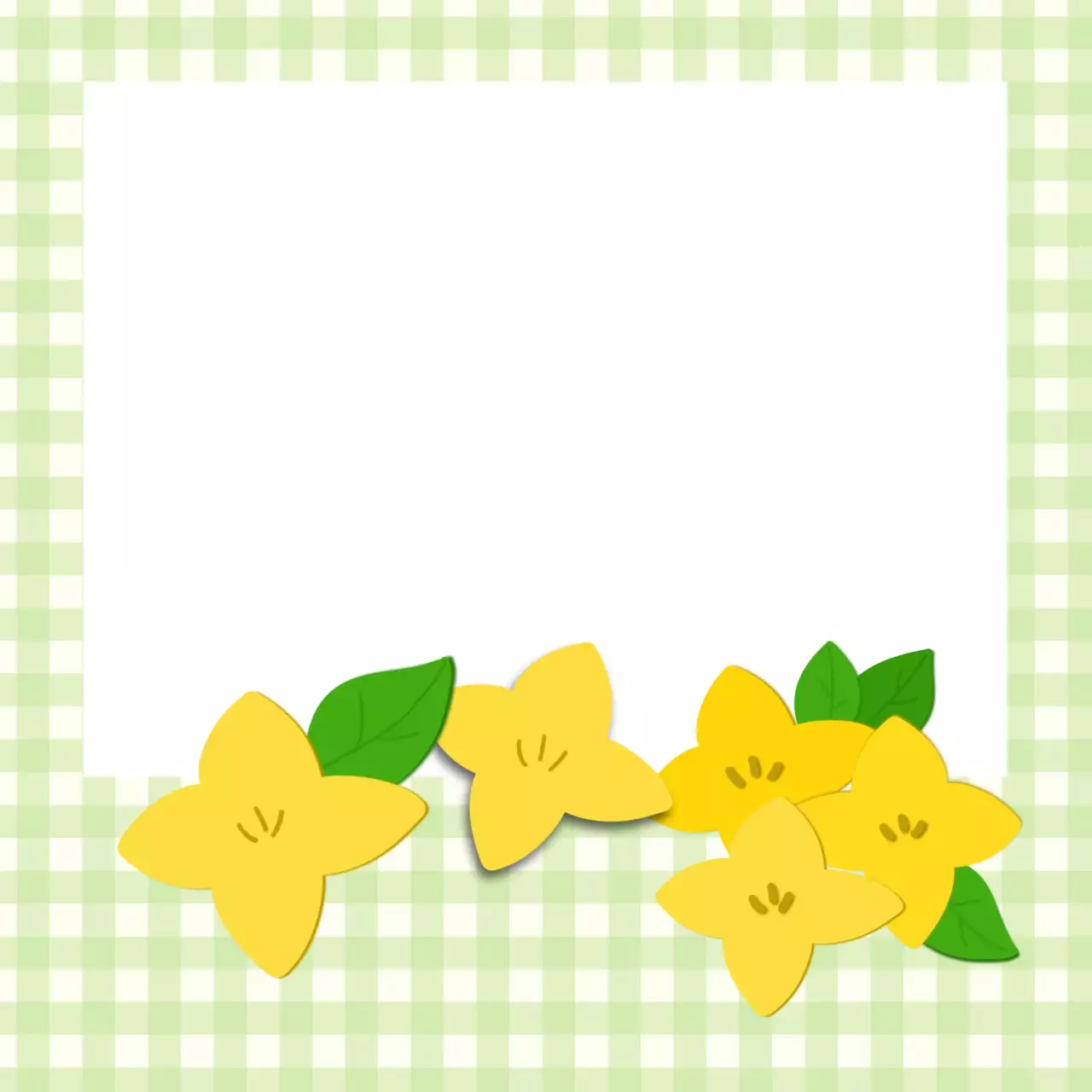 연두 아기자기한 꽃 엽서