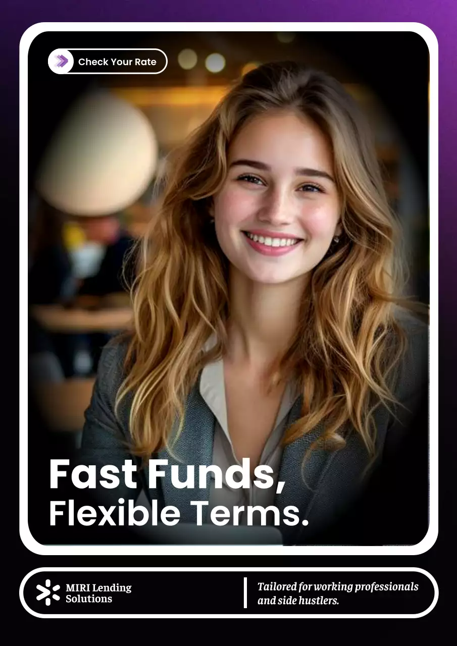 Purple Modern Financial Advertising Poster