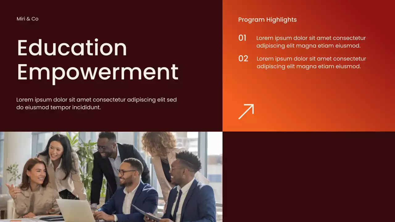 Brown Modern Community Report Presentation