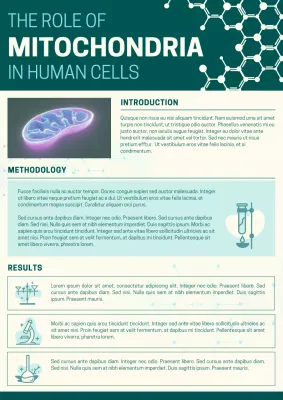 Teal Modern Biology Report Poster